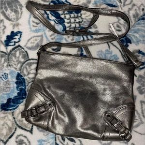 Michael Kors metallic silver handbag